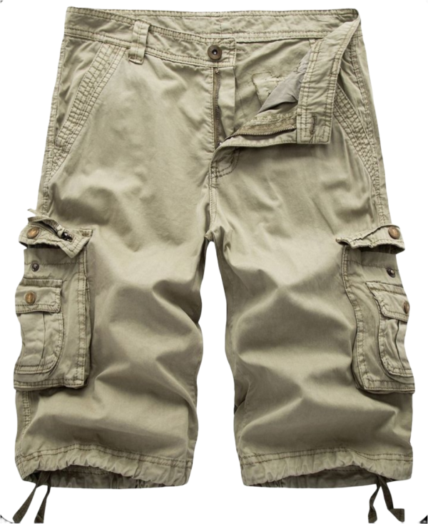 Men’s Classic Multi-Pocket Cotton Cargo Shorts