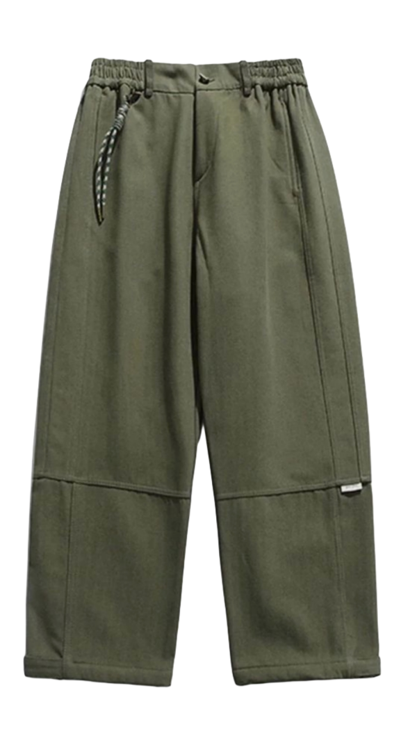 Men's Urban Wide-Leg Paneled Trousers