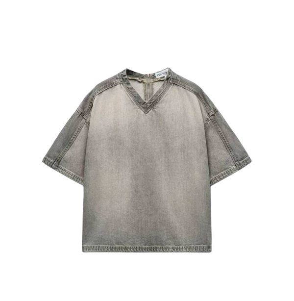 Men’s Oversized V-Neck Acid Wash T-shirt